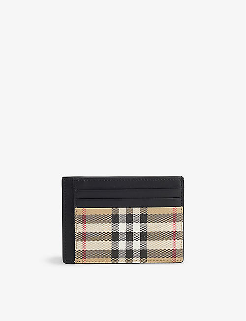 BURBERRY: Chase money-clip faux-leather cardholder