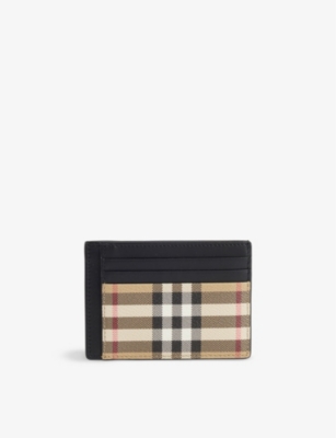 Burberry Archive Beige Chase Money-clip Faux-leather Cardholder
