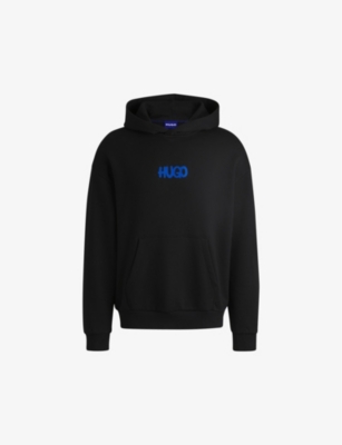 HUGO: Branded-print relaxed-fit cotton-jersey hoody
