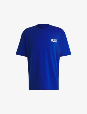 HUGO: Smiley-face logo cotton-jersey T-shirt