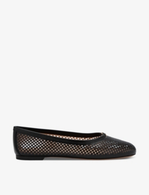 Shop Chloé Chloe Women's Black Marcie Leather Ballet Flats