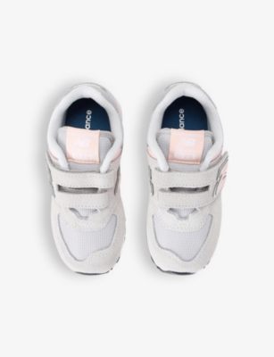 NEW BALANCE: Kids' 574 logo-embossed suede low-top trainers