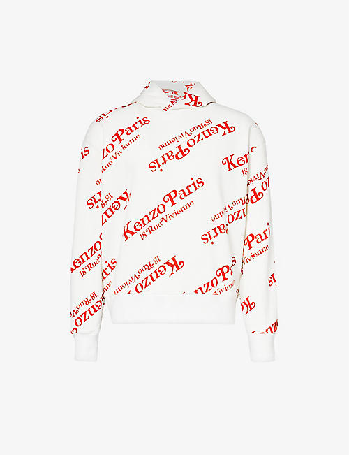 KENZO: KENZO x Verdy brand-print cotton-jersey hoody