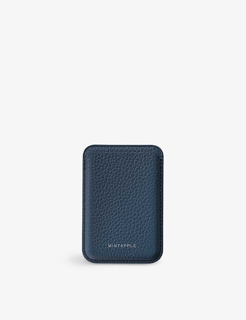 Mintapple Logo-embossed Magsafe Leather Wallet In Blue