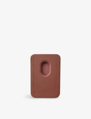 MINTAPPLE: Logo-embossed MagSafe leather wallet