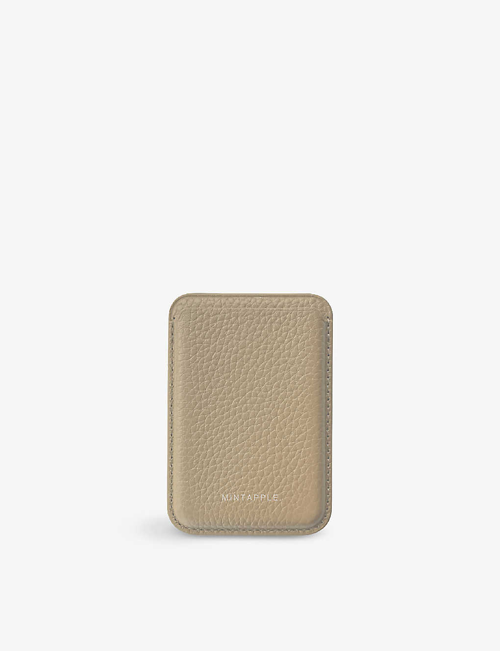 Mintapple Logo-embossed Magsafe Leather Wallet In Neutral