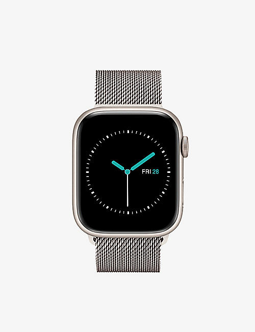 MINTAPPLE: Apple Watch Milanese Starlight stainless-steel strap 44mm