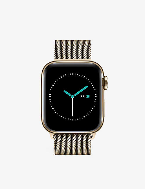 MINTAPPLE: Apple Watch Milanese Gold stainless-steel strap 40mm