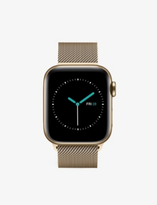 MINTAPPLE: Apple Watch Milanese Gold stainless-steel strap 44mm