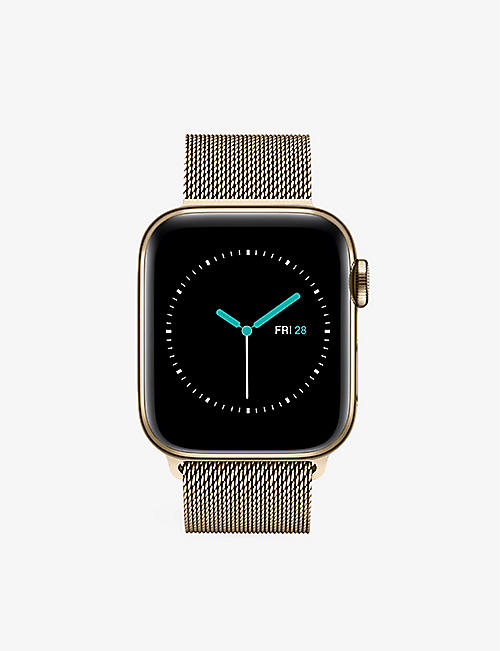 MINTAPPLE: Apple Watch Milanese Gold stainless-steel strap 44mm