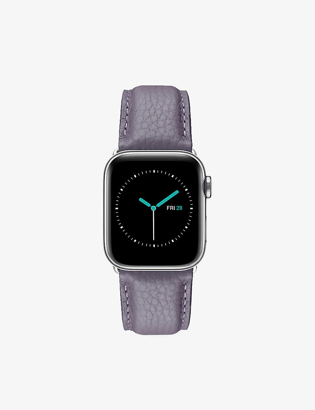 Mintapple Grained Leather Apple Watch Strap 40mm In Purple