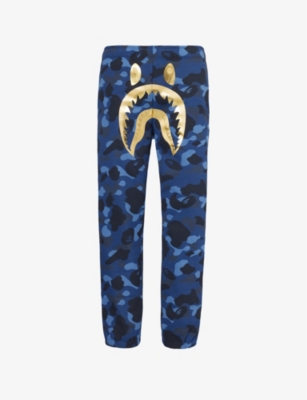 A BATHING APE: Shark camo-print cotton-jersey jogging bottoms