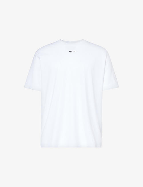 LANVIN: Branded-appliqué regular-fit cotton-jersey T-shirt