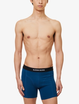 Shop Bjorn Borg Men's Multipack 2 Logo-waistband Pack Of Three Organic Stretch-cotton Boxers