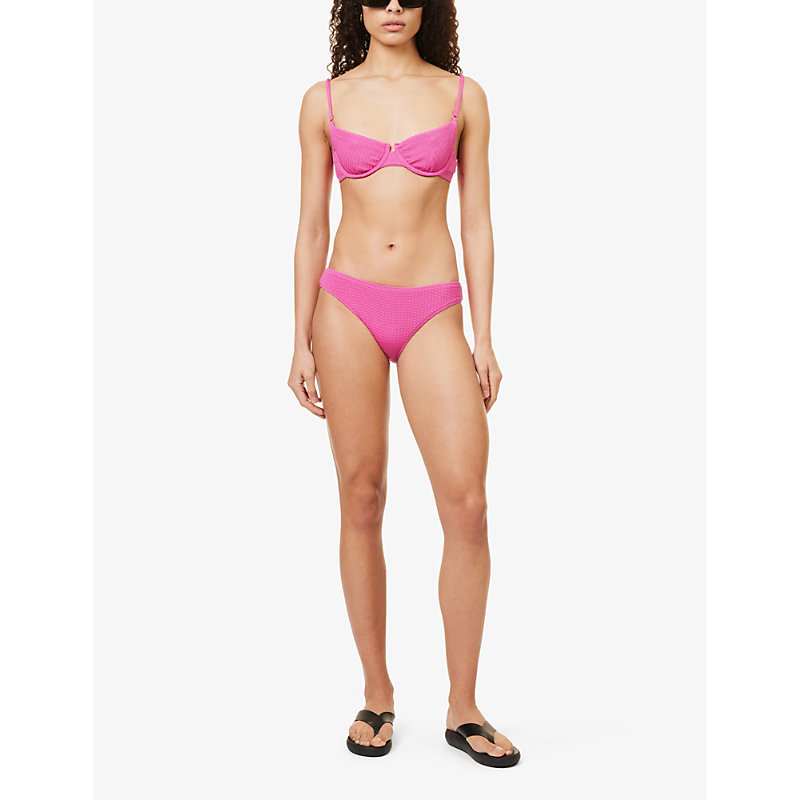 Shop Seafolly Women's Fuchsia Rose Sea Dive Bikini Bottoms