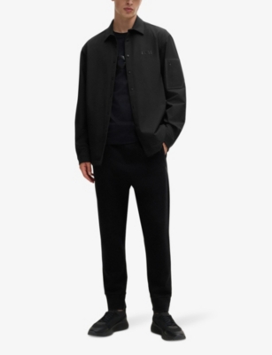 Hugo Boss Boss Button-down Collar Cotton Shirt In Black