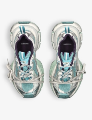 BALENCIAGA: 3XL logo-embossed mesh trainers