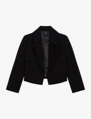 TED BAKER: Wyno oversized-collar cropped woven jacket