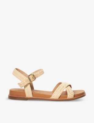 DUNE: Lassey crossover-strap woven sandals