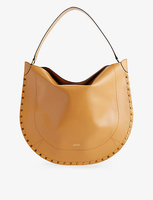 ISABEL MARANT: Oskan hobo leather shoulder bag