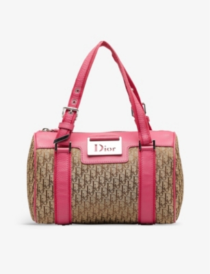 Reselfridges Womens Brown Beige Pre-loved Dior Mini Diorissimo Street Chic Shoulder Bag