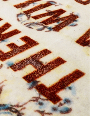SELETTI: Loredana Longo Burnt The Way woven rug 120cm x 80cm