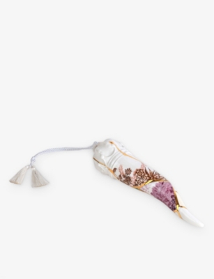SELETTI: Raimondi Malerba Marcantonio Kintsugi porcelain lucky horn 33cm