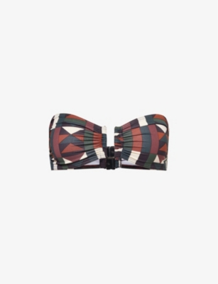Eres Zoom Printed Bandeau Bikini Top In Imprime Kaleido Eclipse