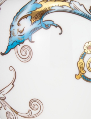 WEDGWOOD: Florentine hand-painted bone-china vase 15cm