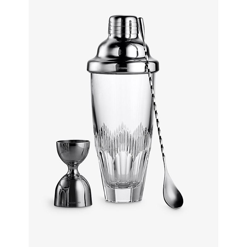 Waterford Mixology Three-piece Crystal--glass Mixer Set 710m In Transparent