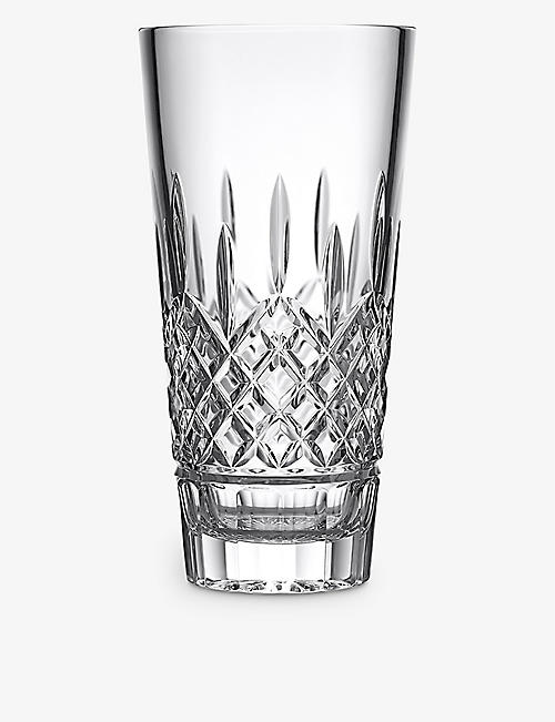 WATERFORD: Lismore crystal glass vase 30cm