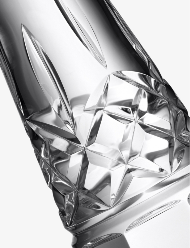 Lismore round crystal-glass candle sticks 25cm set of two