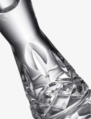 WATERFORD: Lismore round crystal-glass candlesticks 15cm set of two