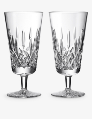 Waterford Lismore Crystal Iced Beverage Glasses 350ml Set Of Two In Transparent