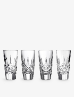 WATERFORD: Lismore crystal shot glass 55ml set of four