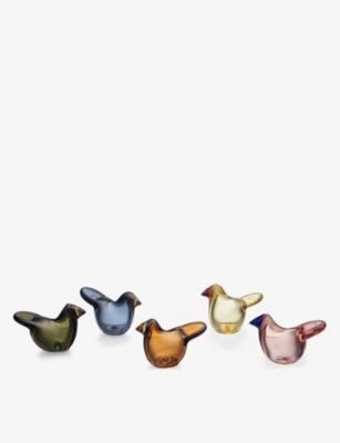 IITTALA: Birds by Toikka Flycatcher glass ornament 6cm