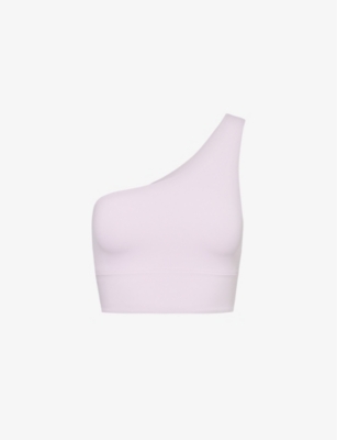 Lululemon Womens Lilac Ether Align Asymmetric-shoulder Stretch-woven Bra In Lilac Ether