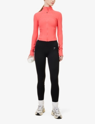 Shop Lululemon Define Funnel-neck Stretch-woven Jacket In Glaze Pink