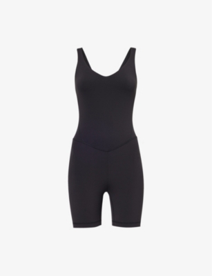 Shop Lululemon Women's Black Align Scoop-neck Stretch-woven Jumpsuit