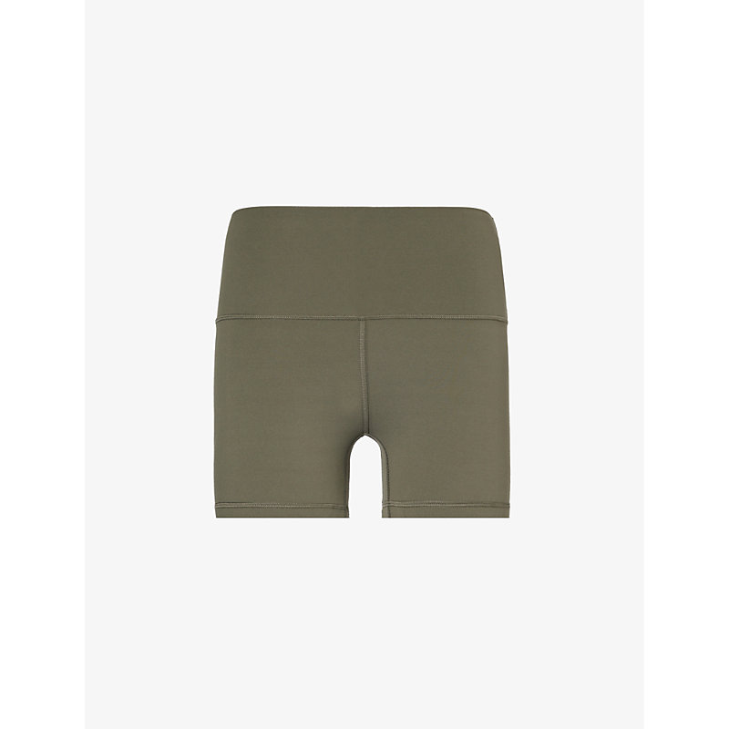 Lululemon Womens Army Green Align High-rise Stretch-woven Shorts
