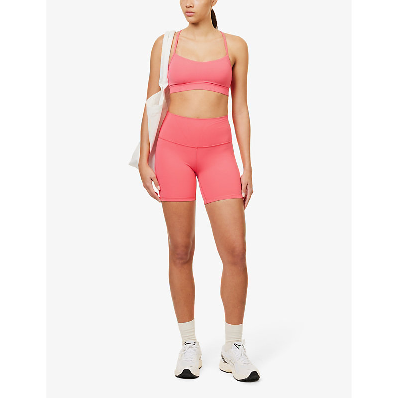 Shop Lululemon Women's Glaze Pink Align High-rise Stretch-woven Shorts