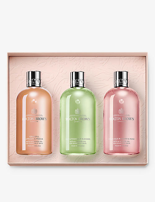 MOLTON BROWN: Floral & Fruity body care gift set of three