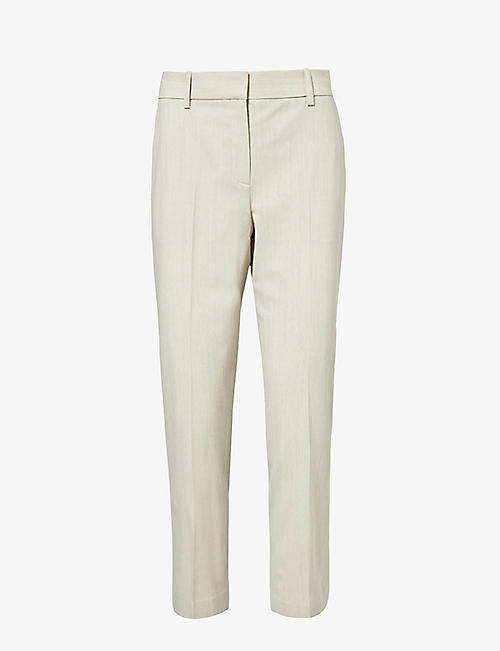 THEORY: Treeca regular-fit mid-rise stretch-wool trousers