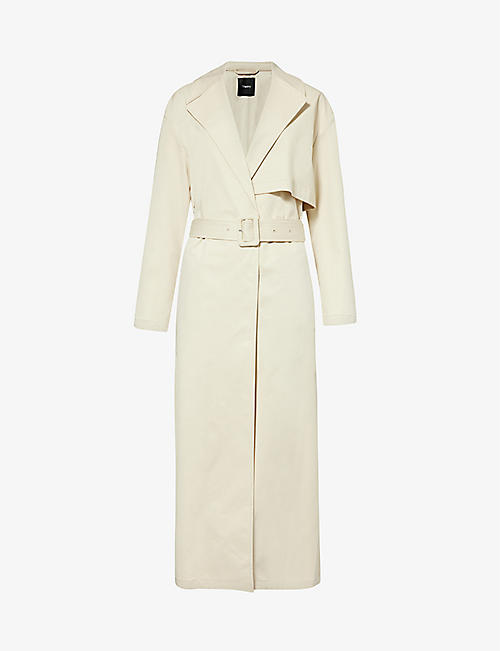 THEORY: Notch-lapel relaxed-fit stretch-cotton trench coat