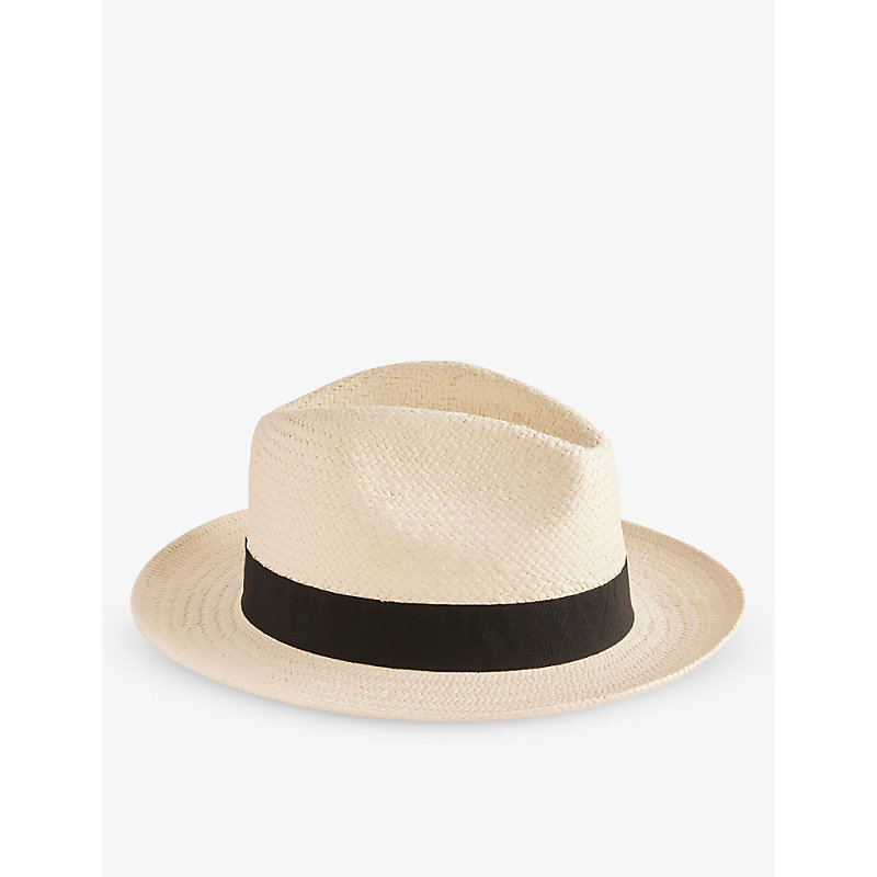 Shop Ted Baker Adrien Straw Panama Hat In White