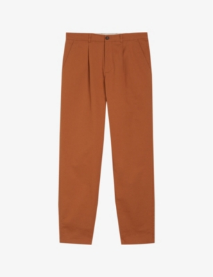 TED BAKER: Holmer regular-fit tapered-leg cotton-blend trousers