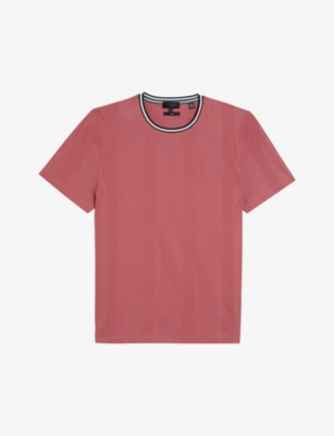 TED BAKER: Rousel jacquard stretch-cotton T-shirt
