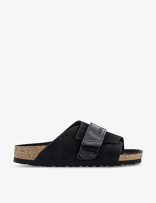 BIRKENSTOCK: Kyoto adjustable-strap leather sandals