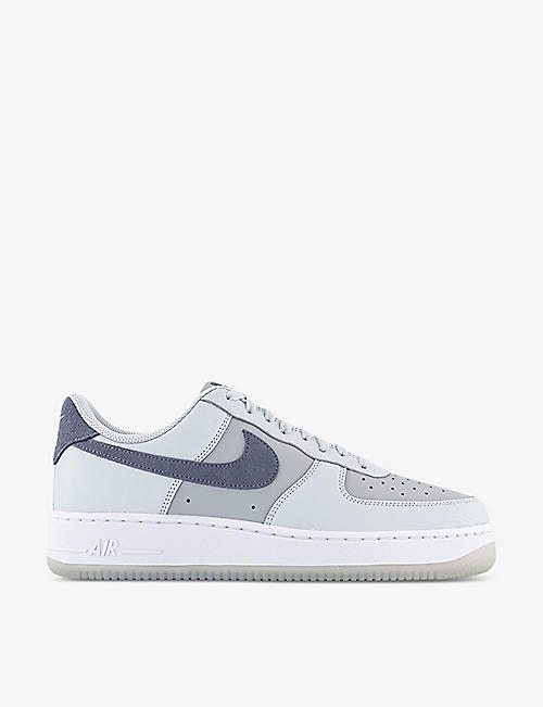 NIKE: Air Force 1 ’07 Swoosh-embellished leather low-top trainers