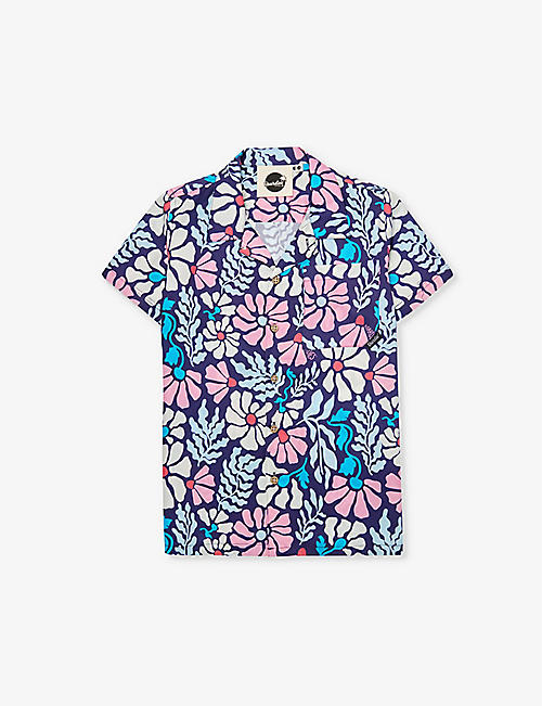BOARDIES: Mellow graphic-print woven shirt 3-10 years
